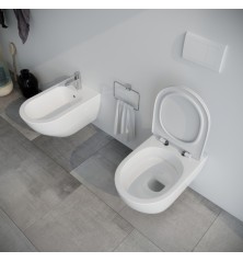 Set Wc e Bidet Fass sospesi in ceramica