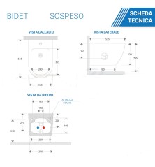 Set Wc e Bidet Fass sospesi in ceramica