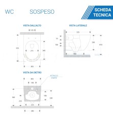 Set Wc e Bidet Fass sospesi in ceramica