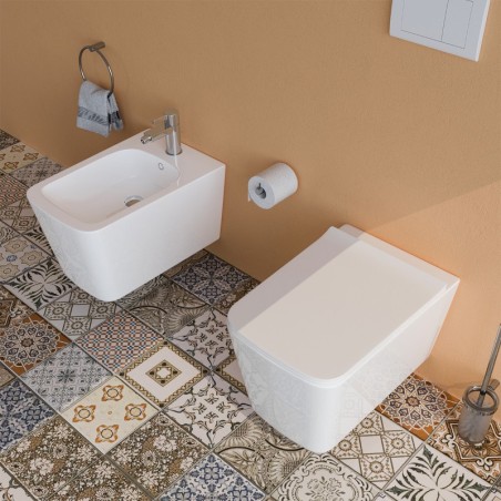 Set Wc e Bidet Cubo sospesi