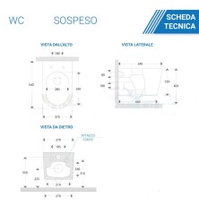 Set Wc e Bidet Simon sospesi scarico vortice