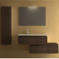 Mobile Bagno sospeso Ave 100cm con specchio colonna e lavabo