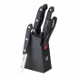 Set di Coltelli da Cucina con Supporto San Ignacio Nero 6 Pezzi