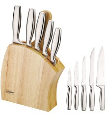 Set di Coltelli da Cucina con Supporto Feel Maestro Legno