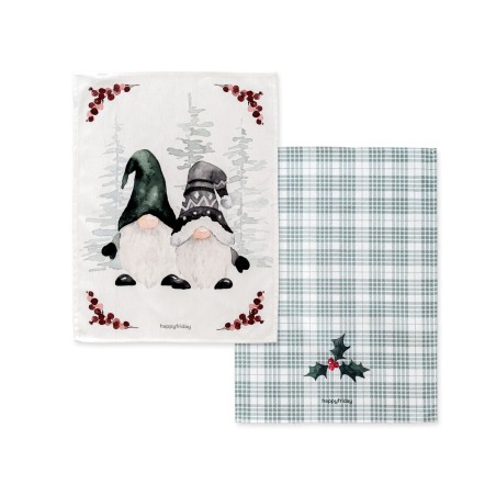 Set di Asciugamani da Cucina  Xmas Gnomes 70 x 50 cm 2 Pezzi