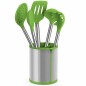 Set di Utensili da Cucina Verde Acciaio (5 Pezzi)