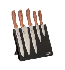 Set di Coltelli da Cucina con Supporto 5five (32 x 23,2 x 19 cm)