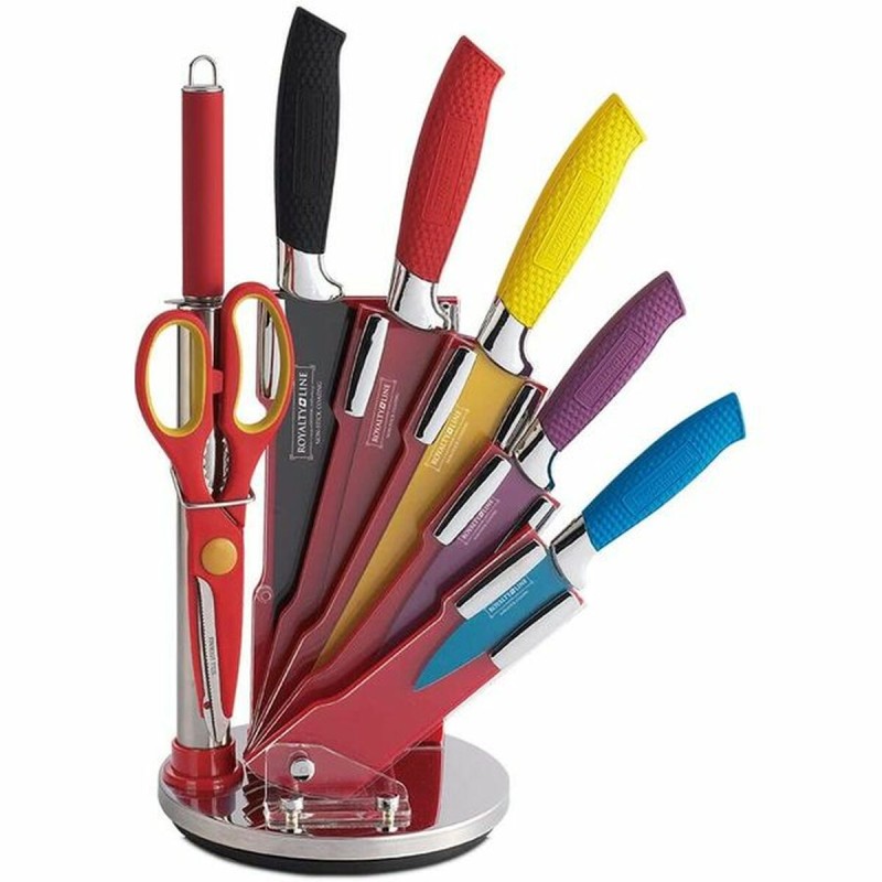 Set di Coltelli da Cucina con Supporto Multicolore