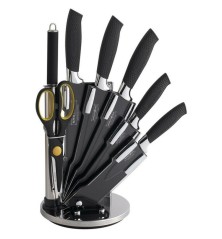 Set di Coltelli da Cucina con Supporto Royalty Line Nero