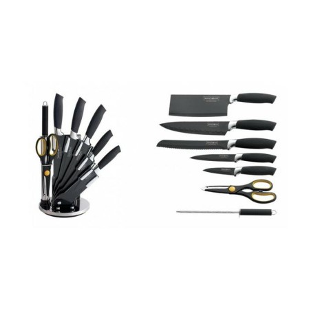 Set di Coltelli da Cucina con Supporto Royalty Line Nero