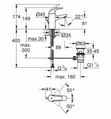 Rubinetto Grohe DISANO lavabo