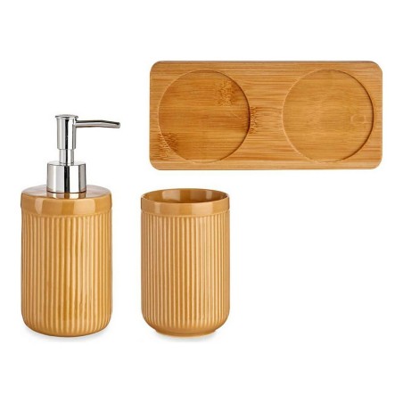 Set da Bagno Ceramica Bambù Cammello (3 pcs)