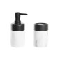 Set da Bagno DKD Bianco/Nero 7,2 x 7,2 x 16,4 cm