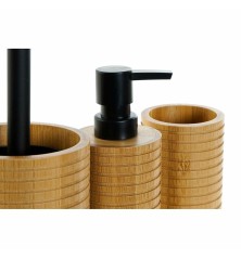 Set da Bagno DKD Home Decor Nero Naturale (3 Pezzi)