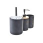 Set da Bagno DKD Home Decor Nero (3 Pezzi)