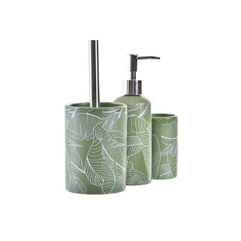 Set da Bagno DKD Home Decor Verde 9,5 x 9,5 x 37 cm