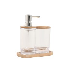 Set da Bagno ESPRIT Trasparente 16 x 9 x 18 cm