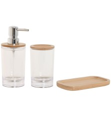 Set da Bagno ESPRIT Trasparente 16 x 9 x 18 cm