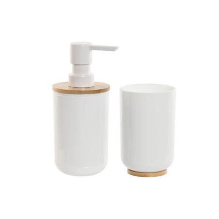 Set da Bagno Home ESPRIT Bianco Naturale Bambù