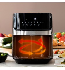 Friggitrice ad Aria InnovaGoods Fryinn View 6500 Nero 1700 W 6,5 L Acciaio inossidabile