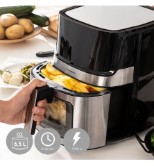 Friggitrice ad Aria InnovaGoods Fryinn View 6500 Nero 1700 W 6,5 L Acciaio inossidabile