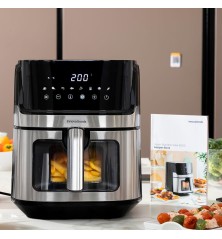 Friggitrice ad Aria InnovaGoods Fryinn View 6500 Nero 1700 W 6,5 L Acciaio inossidabile