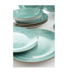 Set di Stoviglie Quid Montreal Turchese Ceramica 18 Pezzi