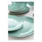 Set di Stoviglie Quid Montreal Turchese Ceramica 18 Pezzi