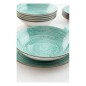 Set di Stoviglie Quid Montreal Turchese Ceramica 18 Pezzi