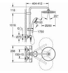 Colonna doccia Grohe Vitalio