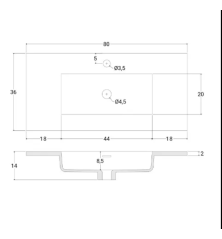 Mobile Bagno Firen 80cm