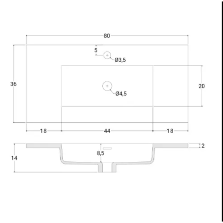 Mobile Bagno Firen 80cm