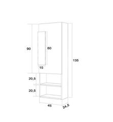 Mobile Bagno Umbri 2 misure con colonna