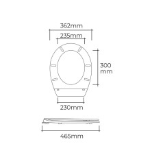 Tavoletta da Water EDM Bianco PVC