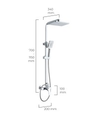 Colonna doccia EDM Altea Cromato