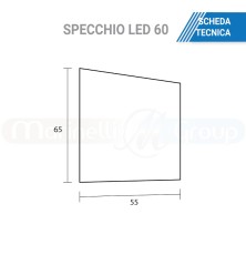 Specchio Bagno 60cm LED