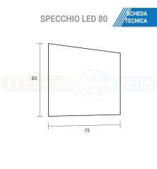 Specchio 80cm con LED