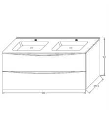 Mobile Bagno Line 120cm sospeso