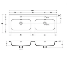 Mobile Bagno Line 120cm sospeso