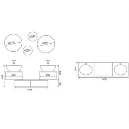 Mobile Bagno Smera 150cm bianco