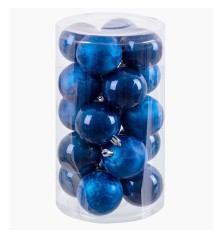 Palle di Natale Azzurro Plastica 6 x 6 x 6 cm (20 Unità)