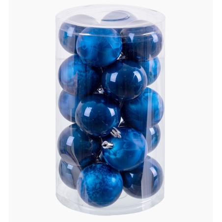 Palle di Natale Azzurro Plastica 6 x 6 x 6 cm (20 Unità)