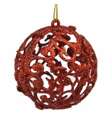 Palle di Natale Rosso Plastica 6 x 6 x 6 cm (12 Unità)