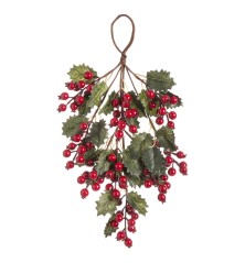 Appendino per Porte Natale Rosso Verde Plastica Filo di ferro Foam 42 cm