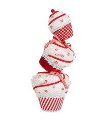 Statua Decorativa Torre Torta Bianco Rosso polistirene 20 x 50 x 20 cm (2 Unità)