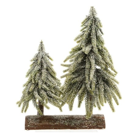 Albero di Natale Doppia Nevoso Base in legno (28 x 16 x 28 cm)